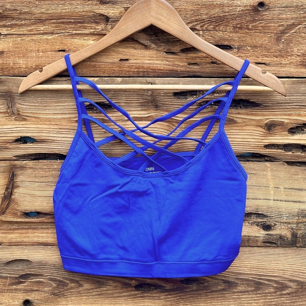 ZENANA | Royal Blue Criss Cross Bra 1X/2X